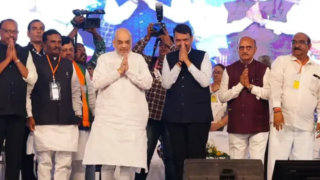 अमित शाह नांदेड येथील सभेत बोलताना.