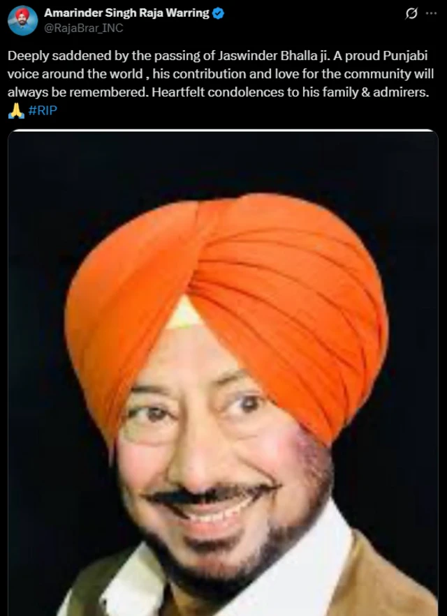 ਅਮਰਿੰਦਰ ਸਿੰਘ ਰਾਜਾ ਵੜਿੰਗ ਦੀ ਪੋਸਟ