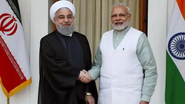 ఇరాన్‌ అధ్యక్షుడు హసన్‌ రౌహానీ, భారత ప్రధాని నరేంద్ర మోదీ