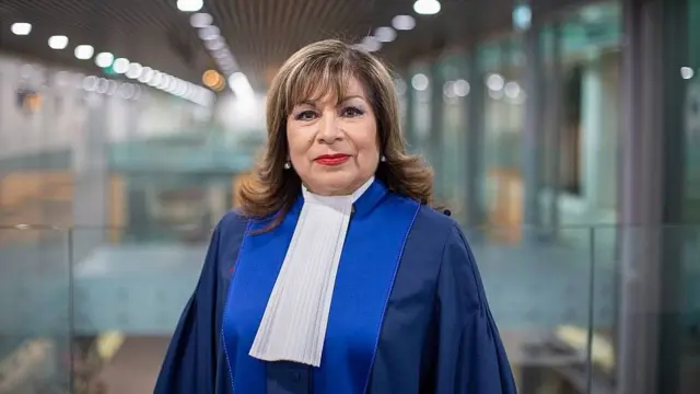 La jueza Luz del Carmen Ibáñez Carranza en La Haya