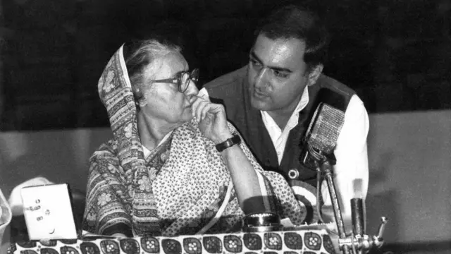 इंदिरा गांधी के साथ राजीव गांधी