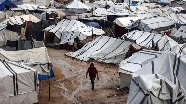 چادرهای جنگ‌زدگان در نوار غزه