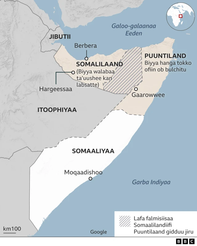 Kaartaa bakka argama Somaalilaand