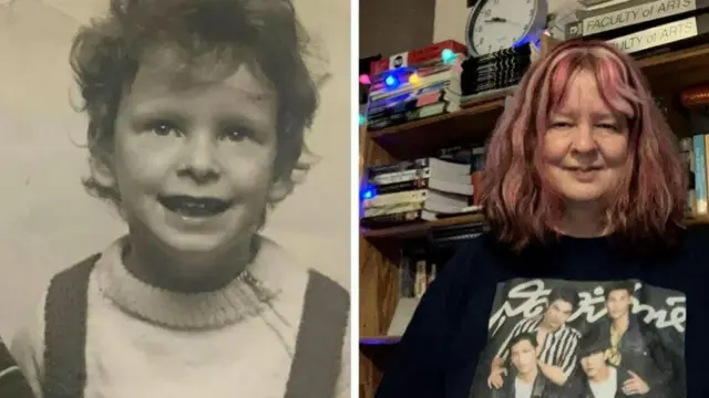 Jocelyn Lavin saat kecil dan saat dewasa.