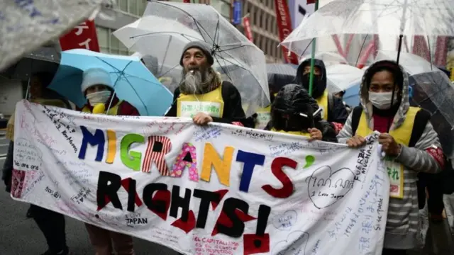 Protesto pelos direitos do migrantes