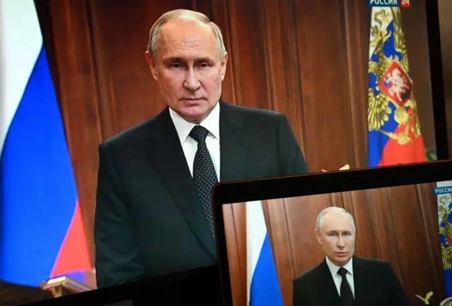 Putin durante su discurso del fin de semana.