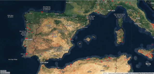 Карта пожаров