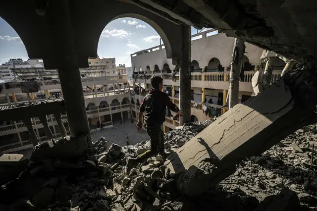 Escola em Al Tabien, em Gaza