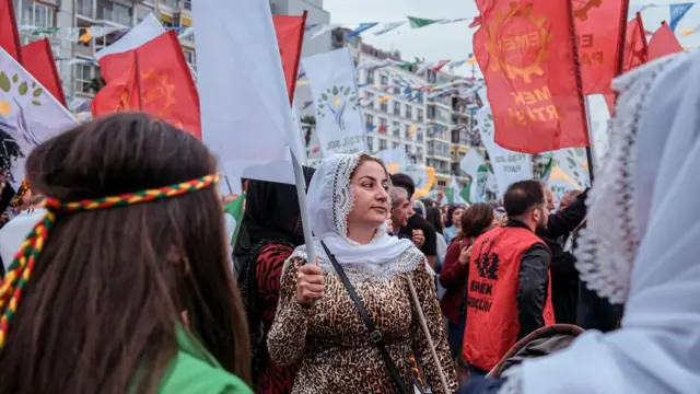 گردهمایی انتخاباتی در مناطق کردنشین ترکیه