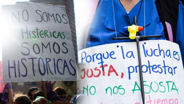 Pancartas en manifestaciones