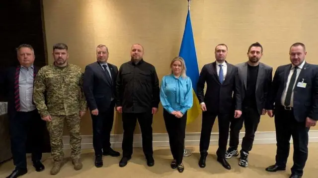 Украинская делегация на переговорах в Женеве