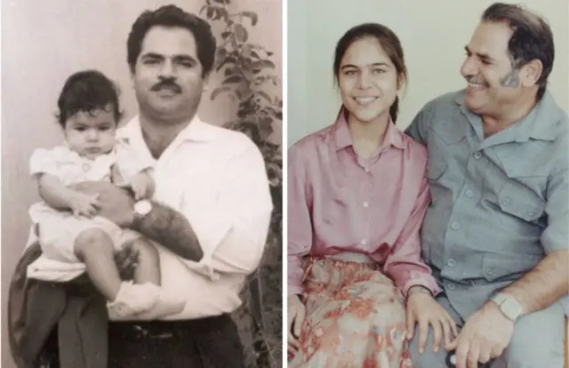 مونا و پدرش یدالله محمودنژاد