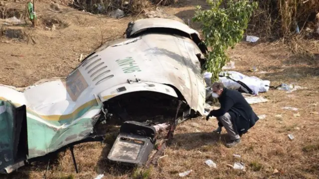 यती एअरलाइन्सको विमानदुर्घटनास्थल 