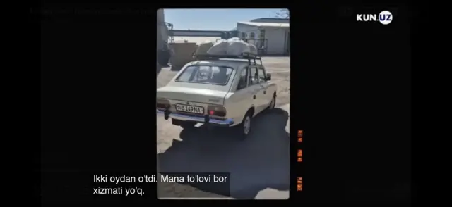 Mashinaga ortilgan chiqindi