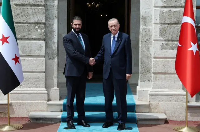 رجب طیب اردوغان و احمد شرع