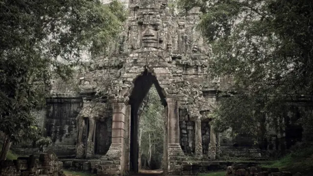 Le célèbre complexe de temples d'Angkor Wat.