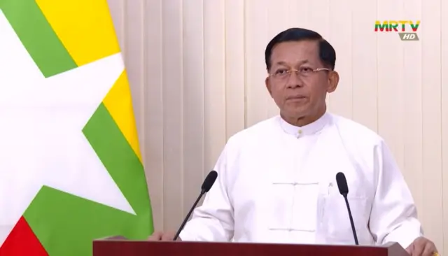 စစ်ကောင်စီဥက္ကဋ္ဌ ဗိုလ်ချုပ်မှူးကြီးမင်းအောင်လှိုင် 