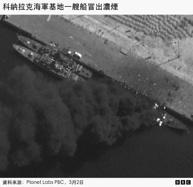 伊朗科納拉克基地遭襲擊後的畫面