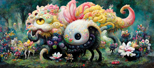 ผลงานทดลองสร้างภาพ ด้วย AI ของ ผศ.เกรียงไกร กงกะนันทน์ อาจารย์จากคณะดิจิทัลมีเดีย มหาวิทยาลัยศรีปทุม 