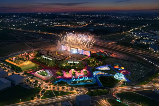 Un prototipo de cómo se verá el Estadio Shakira en Villaverde. 