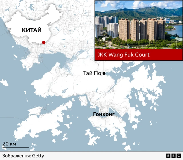 Мапа, що показує розташування житлового комплексу