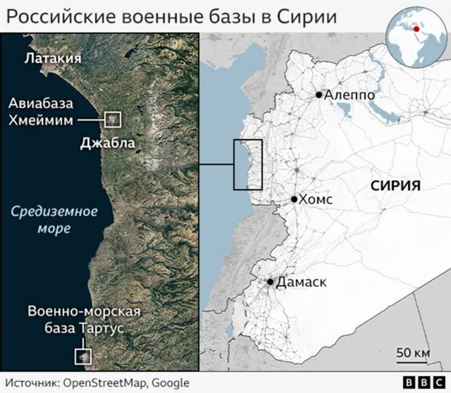 Карта и спутниковый снимок