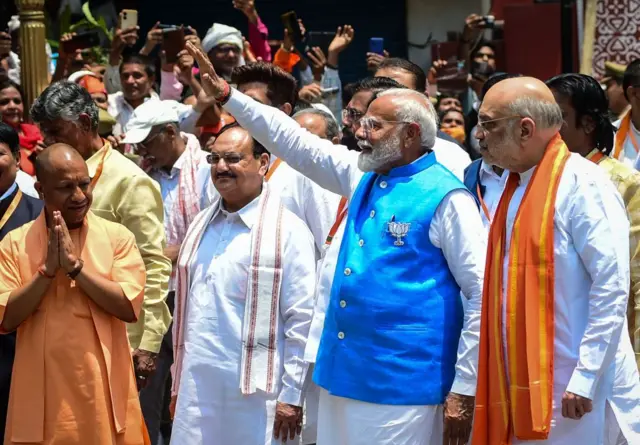 योगी, जेपी नड्डा, मोदी और अमित शाह