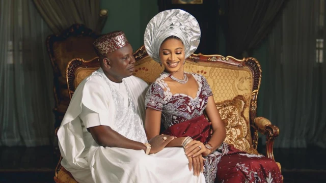 Mitchel Ihueeze and her husband to be