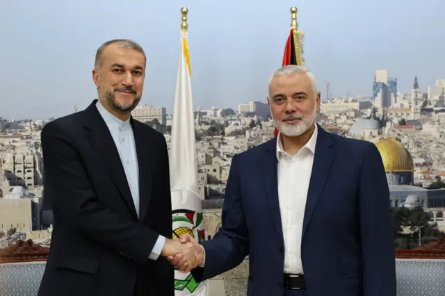 Hossein Amir-Abdoulahian e Ismail Haniyeh