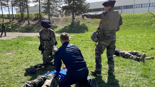 French soldiers training for Olympic security duties in Gap, in southern France 