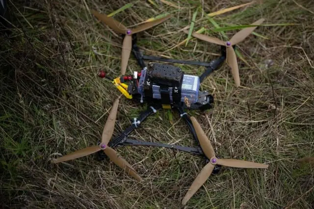 Drones FPV derribados en Ucrania, el 21 de octubre de 2025.