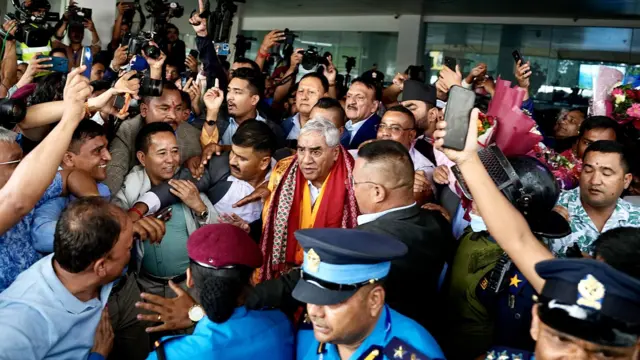 नेपाल आएका शेरबहादुर देउवा