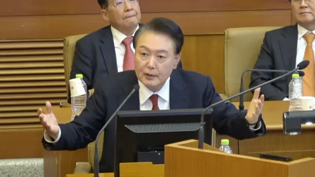 헌재 6차 변론에서 발언하는 윤석열 대통령