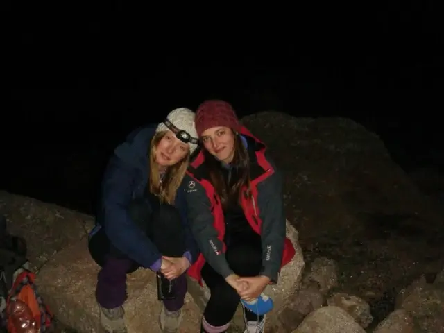 Azul y Guadalupe Vieiro durante la expedición.