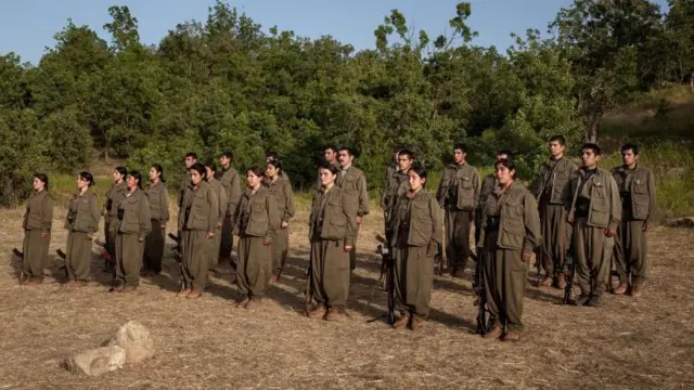 PKK fighters training in Iraqi Kurdistan