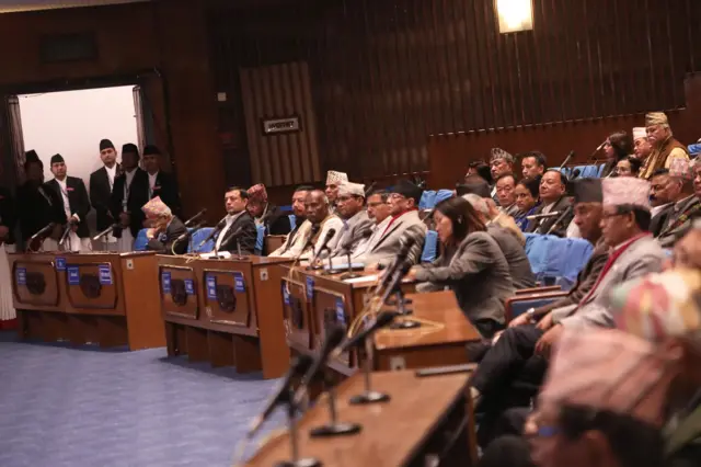 प्रतिनिधिसभाको बैठकमा सांसदलहरू