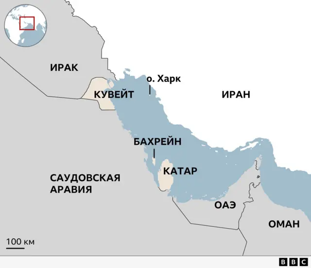 Карта Персидского залива