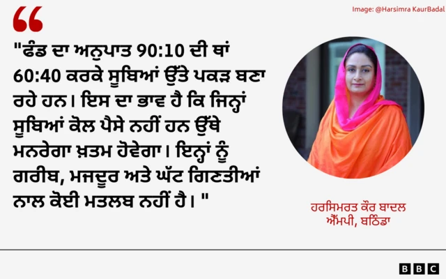 ਹਰਸਿਮਰਤ ਕੌਰ ਬਾਦਲ ਦੀ ਟਿੱਪਣੀ