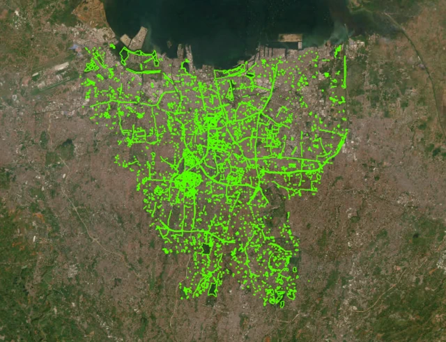 Peta ruang terbuka hijau Jakarta