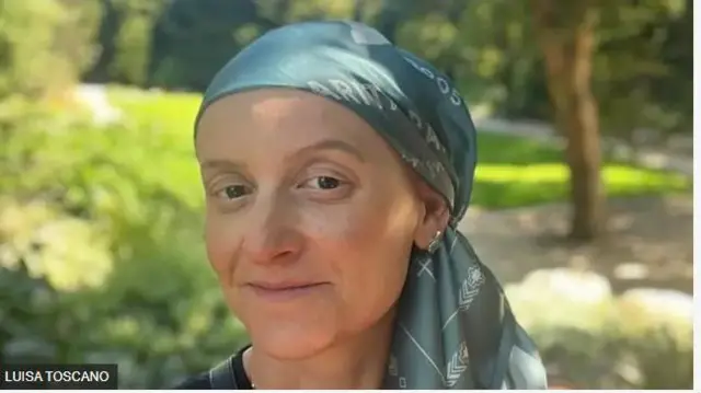 Aworan Luisa Toscano,ẹni ọdun 38 ti jẹjẹrẹ ọmu kọlu.