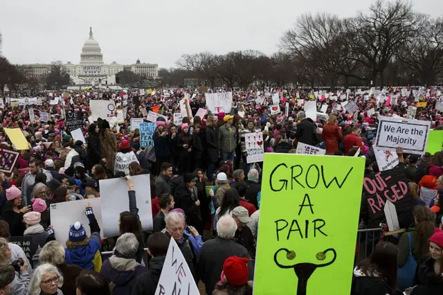 Marcha de las mujeres sobre Washington, enero 2017.