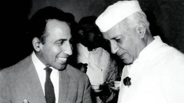 1962 ਵਿੱਚ ਬਲਵੰਤ ਗਾਰਗੀ, ਮਰਹੂਮ ਪ੍ਰਧਾਨ ਮੰਤਰੀ ਜਵਾਹਰ ਲਾਲ ਨਹਿਰੂ ਨਾਲ