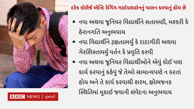 રેગિંગની ગાઇડલાઇન્સ