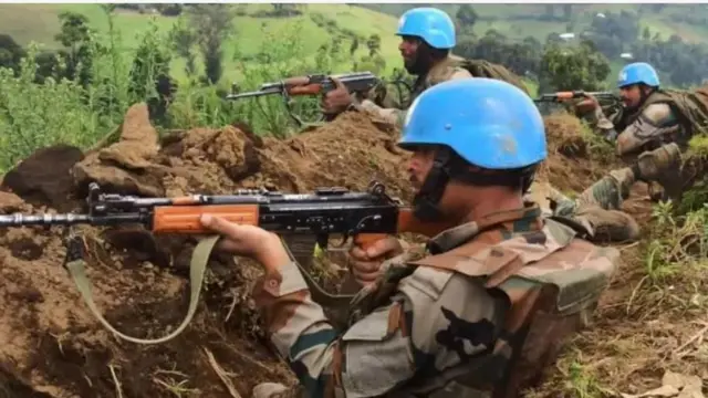 Abasirikare ba MONUSCO bari mu mungoti