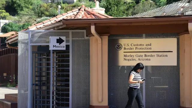 Control fronterizo entre Estados Unidos y México.