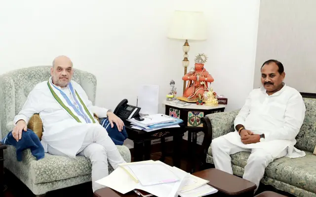 अमित शाह और दारा सिंह चौहान.