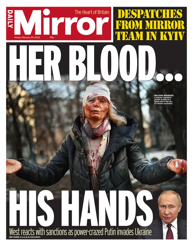 Daily Mirror front page