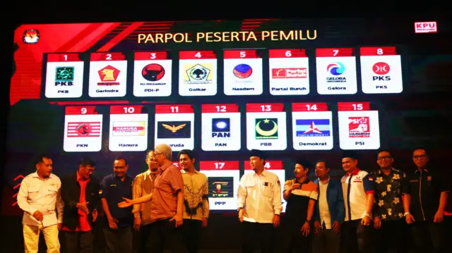 Logo partai peserta pemilu pada 2024 mendatang. 