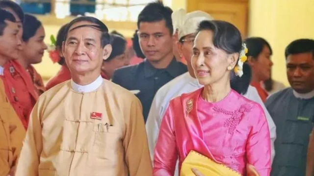 ဦးဝင်းမြင့်၊ ဒေါ်အောင်ဆန်းစုကြည်