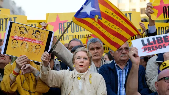 Manifestación en Cataluña.